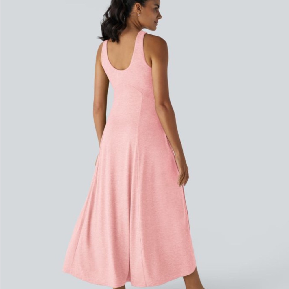 Halara - U Neck Backless Split Flowy Maxi Casual … - image 6